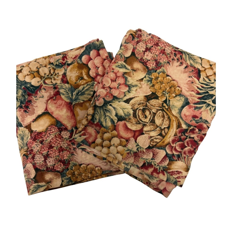 VINTAGE Set of 2 Fall Table Runners Extra Long 102 Inch